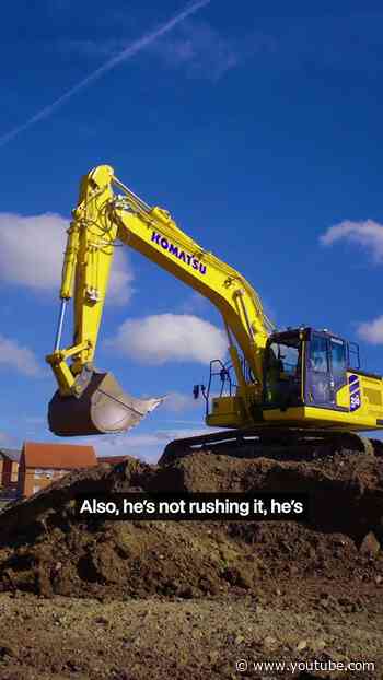 Can a young driver learn to operate a Komatsu excavator? 👀