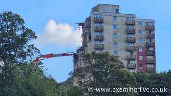Watch 'eyesore' Huddersfield tower block where man 'ran nightclub from flat' being torn down