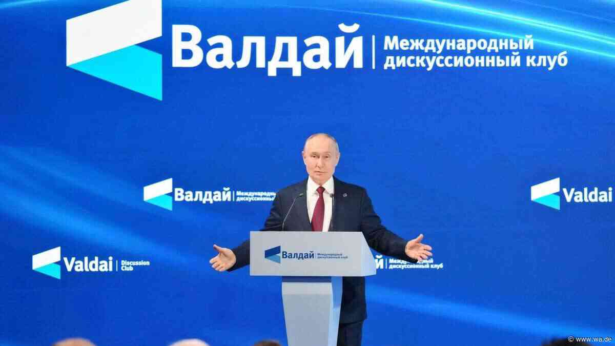 Kreml-Sprecher verkündet: Putin soll Rede beim Valdai-Treffen halten