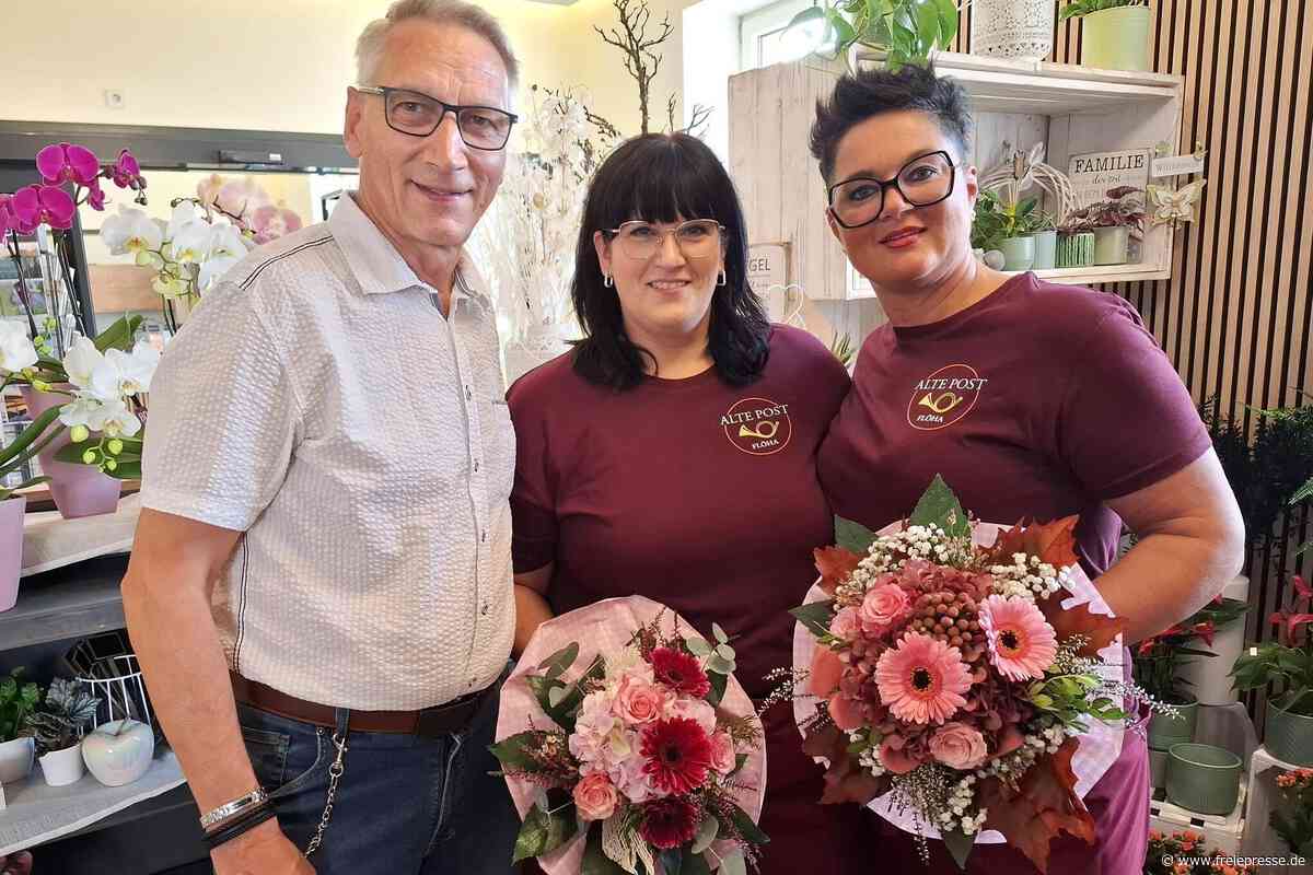 Farbtupfer für die „Alte Post“ in Flöha: Blumengeschäft eröffnet nach Umzug