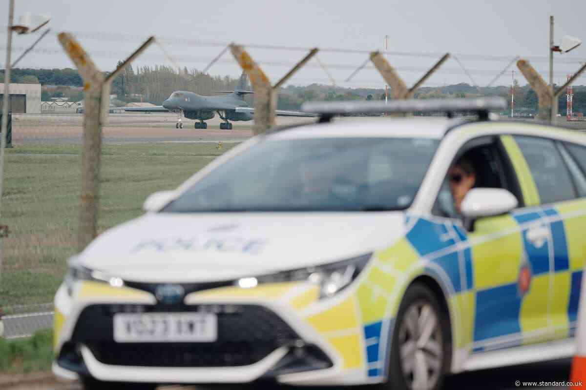 Iran-UK national arrested in London on suspicion of preparation of terrorist acts over RAF base 'attack plot'