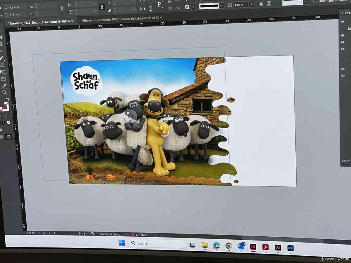 Bonnerin designed Shaun das Schaf als Briefmarke