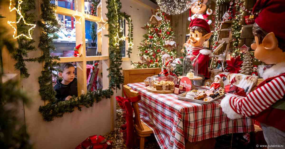 Kerstshow bij Borghuis van start, de laatste lampjes opgehangen in korte broek