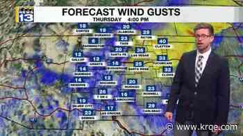 Gusty winds, drier weather emerges for Thursday