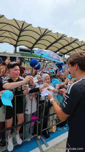 Everyone liked that 🩵 Malaysia loved George 🙏 #mercedesf1 #georgerussell #f1
