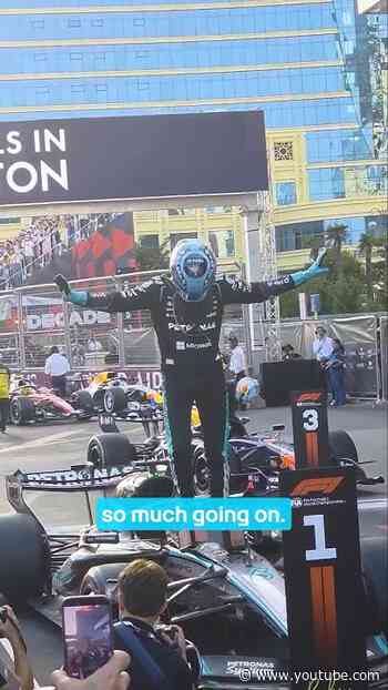 Think we all needed a lie down after that final lap in Baku, George 😮‍💨 #f1 #mercedesf1