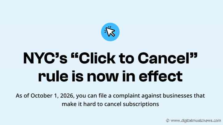 NYC Becomes the First City in the US to Enact a ‘Click to Cancel’ Rule for Subscriptions