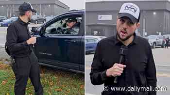 Madman in Jeep filmed trying to RUN OVER journalist from conservative outlet moments after confronting him