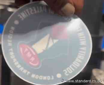 TfL investigates after Tube worker appears to hand out pro-Palestine stickers at London station