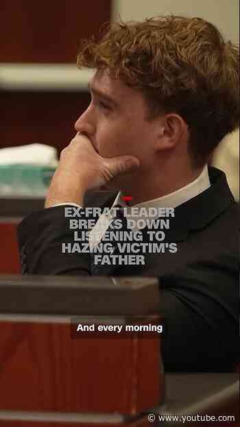 Ex-frat leader breaks down listening to hazing victim's father