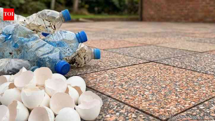 Scientists melted plastic bottles with eggshell waste to make paving tiles