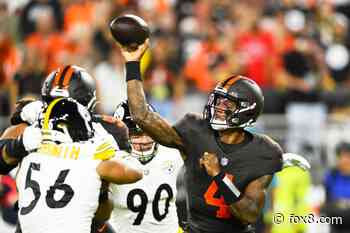 Thursday Night Football: Browns, Steelers tied 7-7 in 2nd quarter