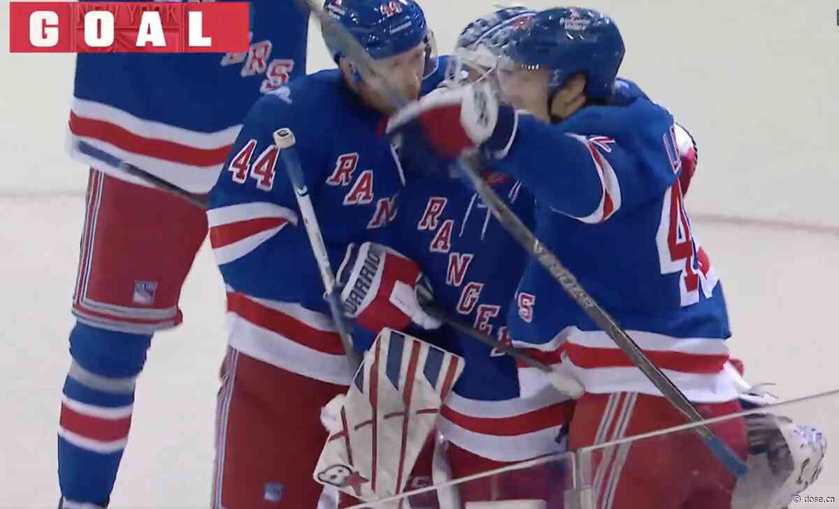 VIDEO: Igor Shesterkin scores an empty-net goal