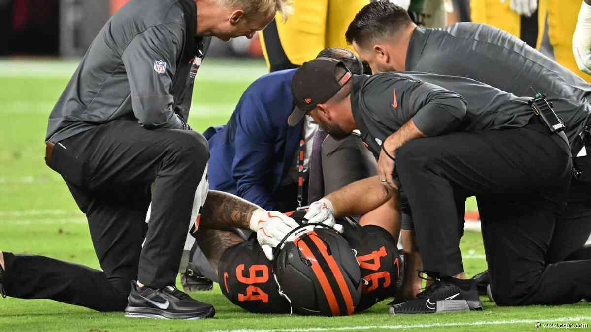 Browns DT Graham leaves game vs. Steelers with knee injury