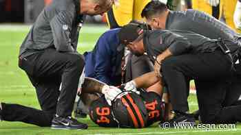 Browns DT Graham leaves game vs. Steelers with knee injury