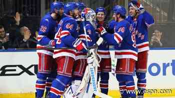 Goalie Shesterkin notches empty-netter in Rangers' victory