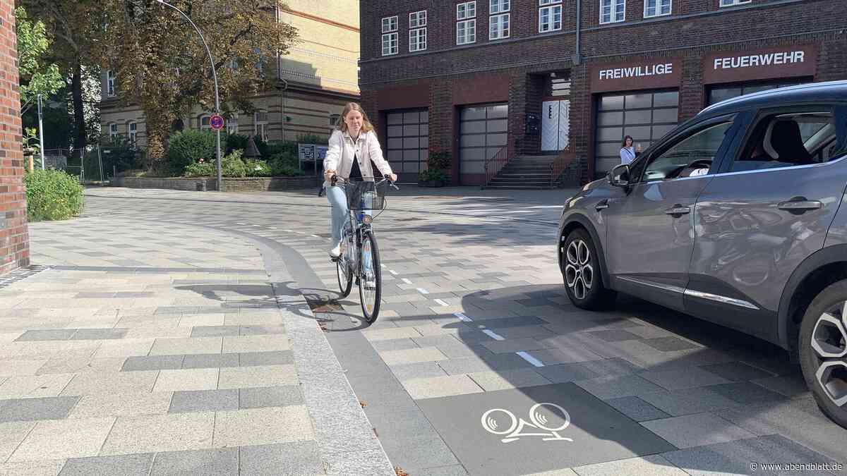 Erst illegal gemalt, jetzt ordnet die Polizei den Radstreifen an