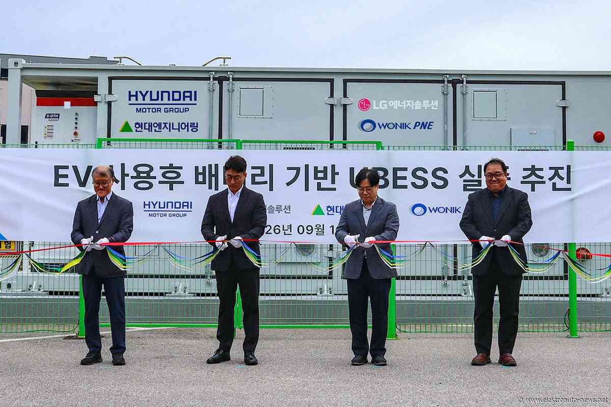 Hyundai testet Ladepark mit alten E-Auto-Akkus