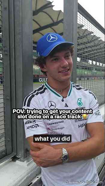 We thought this wa- * BEEEEP * 😂 #mercedesf1 #kimiantonelli #f1