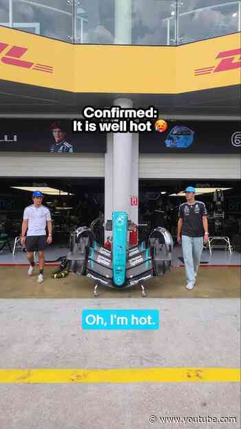 Might be too hot 😂 #f1 #mercedesf1 #theinbetweeners #kimiantonelli #georgerussell