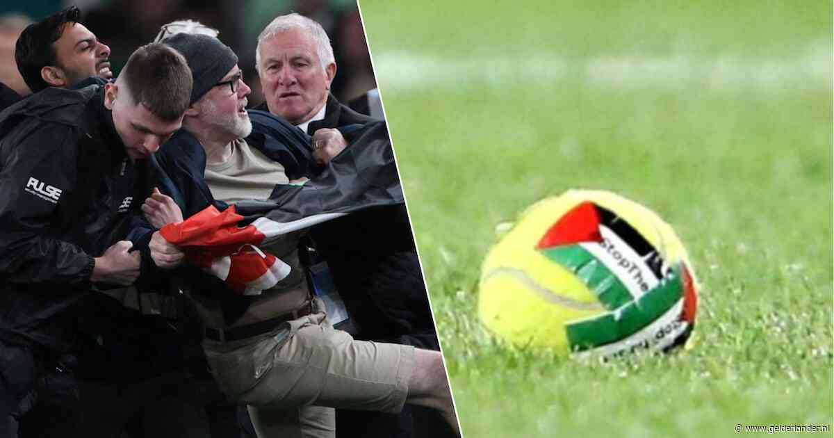 Veldbestorming en tennisballen: duel Ierland stilgelegd na pro-Palestijnse protesten