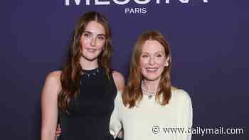 Julianne Moore, 65, poses with her rarely-seen lookalike daughter Liv Freundlich, 24, at MESSIKA jewellery event in Paris