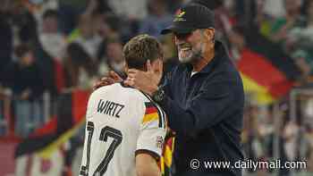 'Everyone in Liverpool will be happy!': Jurgen Klopp hails Florian Wirtz as struggling £116m star's superb strike helps ex-Reds boss record first win as Germany head coach