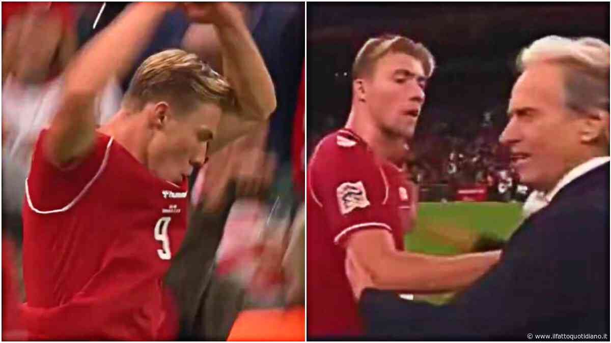 Incredibile Hojlund: segna, esulta alla Cristiano Ronaldo, poi va da Jorge Jesus e lo spinge. Il ct portoghese: “È un ragazzino”