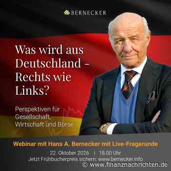 Webinar mit Hans A. Bernecker am 22.10.2026