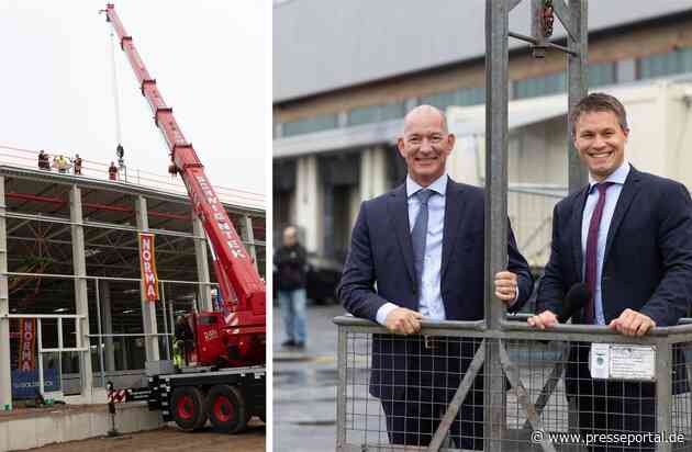 Richtfest am Erweiterungsbau bei NORMA in Kerpen: Logistikzentrum wächst um knapp 10.000 Quadratmeter / Wichtiger Meilenstein für die Expansion in Westdeutschland