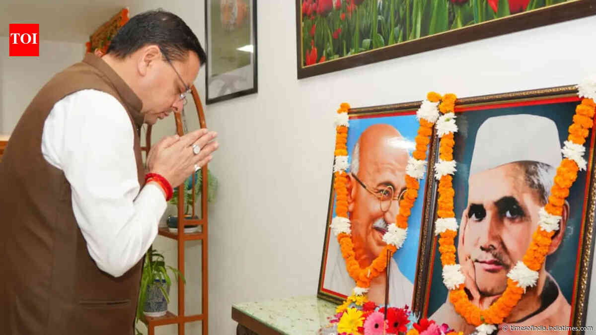 Uttarakhand CM Pushkar Dhami pays tribute to Mahatma Gandhi, Lal Bahadur Shastri on birth anniversary