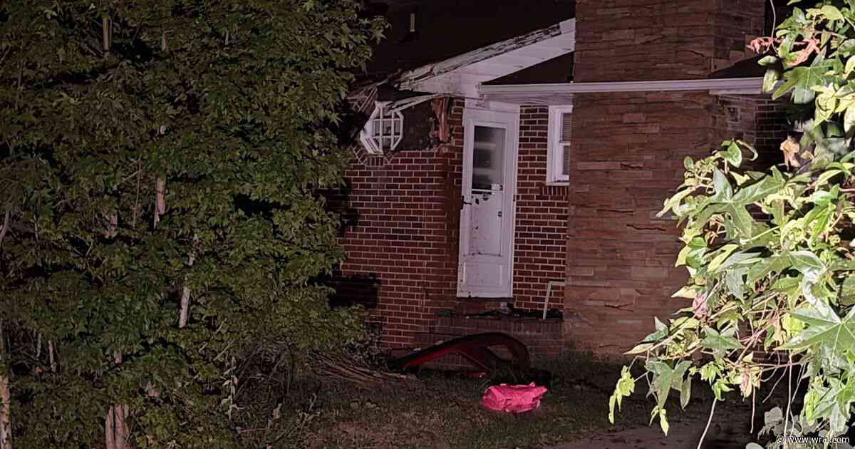 Vehicle drives through several front yards before hitting Durham home, overturning