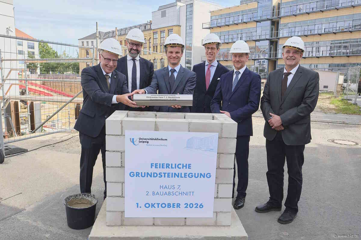 129 Millionen Euro für moderne Strahlentherapie: Grundstein für Erweiterungsbau am Universitätsklinikum Leipzig gelegt