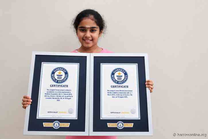 Harrow schoolgirl officially earns third Guinness World Records title