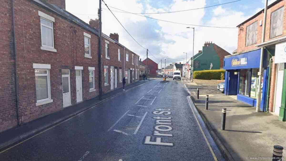 Man chased into premises in North East town and assaulted with bladed article