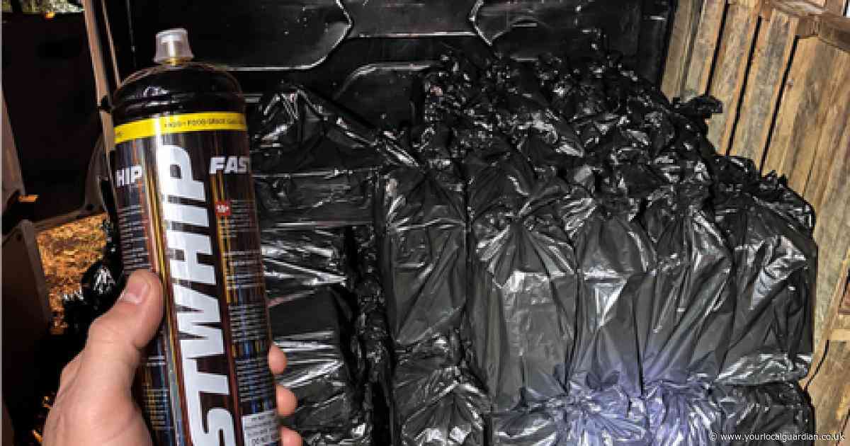 Three arrested after police seize 450 nitrous oxide bottles for sale on nights out