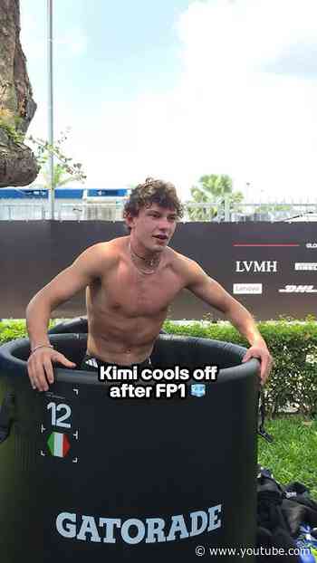 Catching up with Kimi after his first ever laps of Sepang #f1shorts #mercedes #kimiantonelli