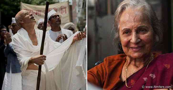Manoj Bajpayee transforms into Gandhi Waheeda Rehman as Putlibai in Gandhi and My Mothers 1st Look