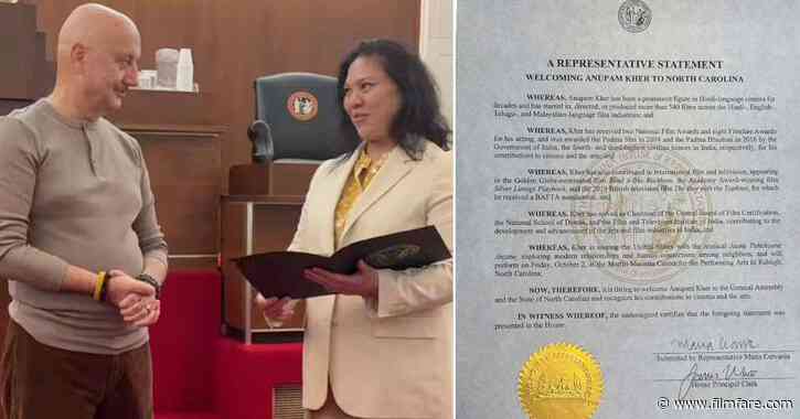 Anupam Kher Receives Another Honour From The USA For His Contributions To Cinema