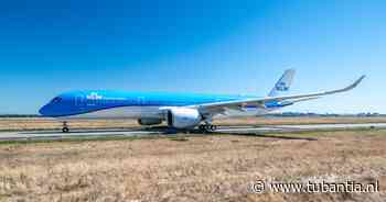 Daar is-ie: eerste A350 van KLM landt op Schiphol