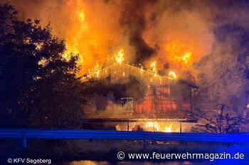Großbrand auf Hof: 30 Kälbchen sterben, vier Personen verletzt