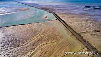 Europe's longest submerged road spans 2.6 miles and disappears under the sea twice a day