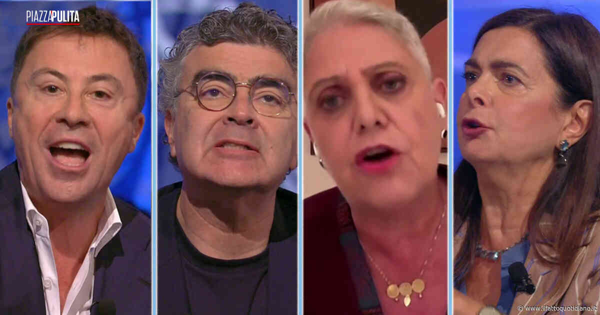 Scontro Caridi-Fiano. “A Gaza nessun genocidio? E 75mila morti di cui 25 mila bambini sono birilli?”. “Non accetto accuse immorali”. Su La7
