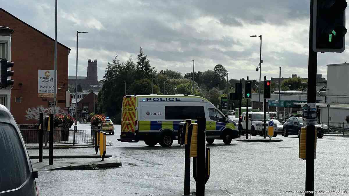 Bolton cordon RECAP as police car crashes into shop and homes evacuated