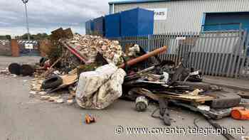 Huge pile of fly-tipping including asbestos dumped in Nuneaton