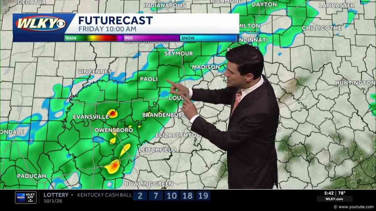 Showers and turning cooler Friday