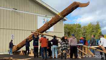 New totem pole raised in Hagwilget, B.C., for 1st time in 85 years