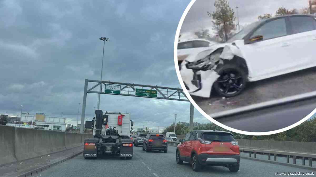 Severe delays on A66 as lanes blocked following crash in Middlesbrough