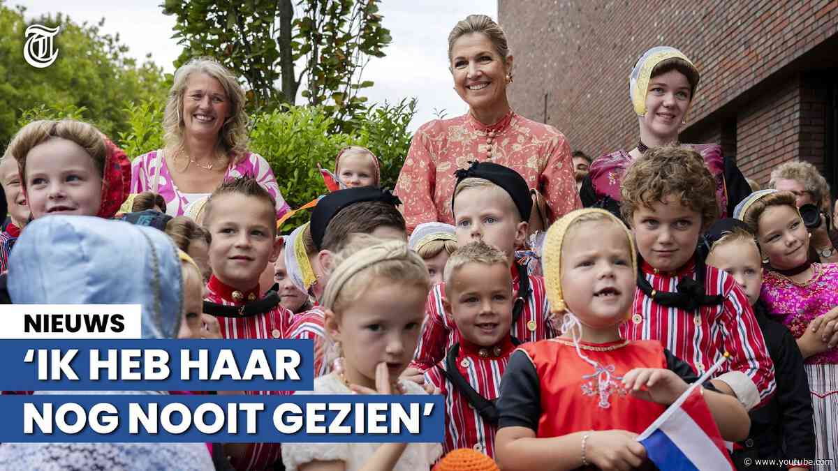 Warm onthaal voor Maxima op Urk: ‘Ik drukte mijn kind in haar handen’