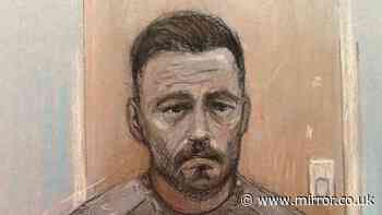 Danny 'Tommo' wears a crucifix as he appears in court accused of entering 'restricted zone'